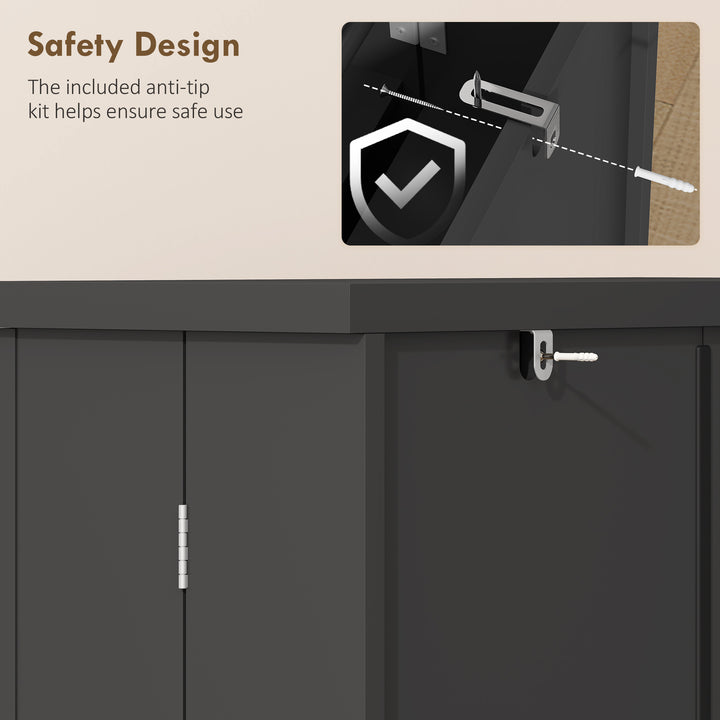 Kitchen Cupboard, Freestanding Multi-Storage Kitchen Pantry Cabinet wi