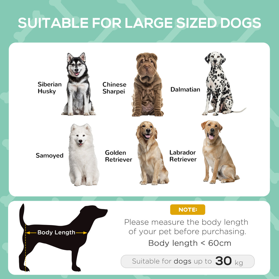 Raised Dog Bed Waterproof Elevated Pet Cot with Breathable Mesh UV Protection Canopy Grey, for Large Dogs, 92 x 76 x 90cm
