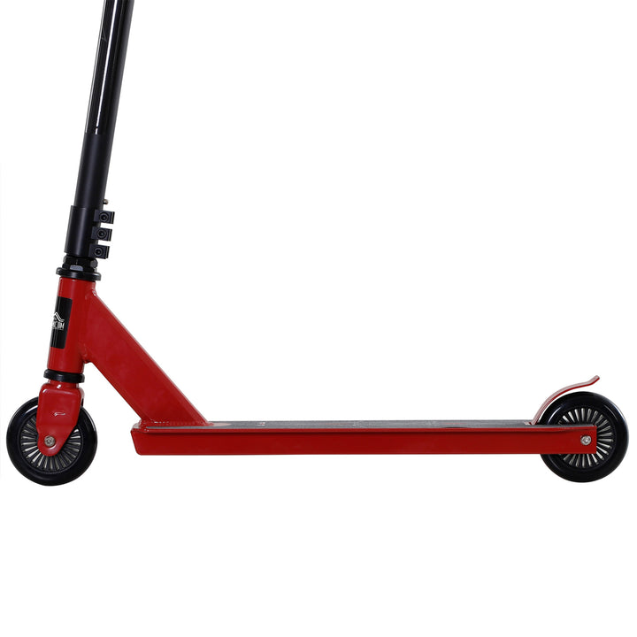 Street Stunt Scooter Intermediate and Beginner Freestyle Tricks Scooters For 14+ Teens Adult w/ Rear φ10cm Wheel & Brake - Red