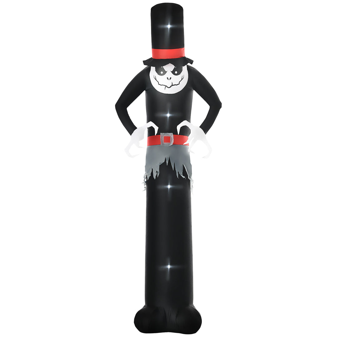 Giant 10ft Halloween Inflatables Tall Ghost with Hat, Build-in LEDs Blow Up Scary Outdoor Decorations, for Party Yard Garden Lawn Decoration
