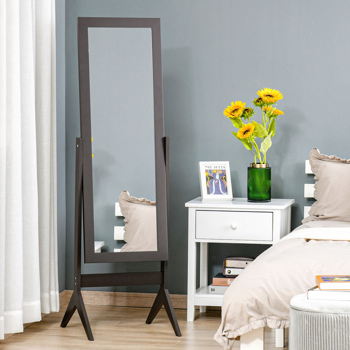 MCL Full Length Mirror, Freestanding Adjustable Angle Dressing Mirror for Bedroom, Living Room, 148 x 47 cm, Brown