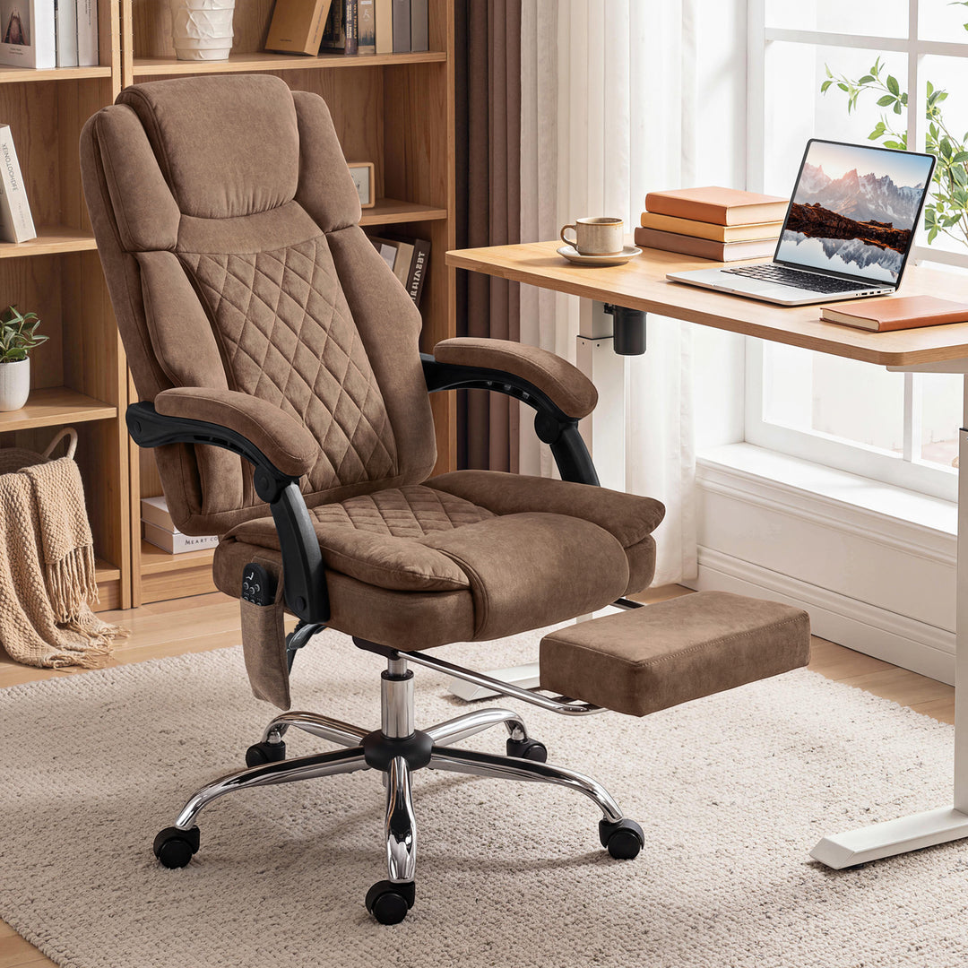 Office Chair with 6-Point Vibration Massage and Heat, Executive Comput