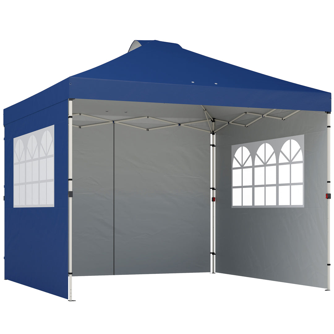 Pop Up Gazebo Waterproof Height Adjustable Canopy with 3 Sidewalls Whe