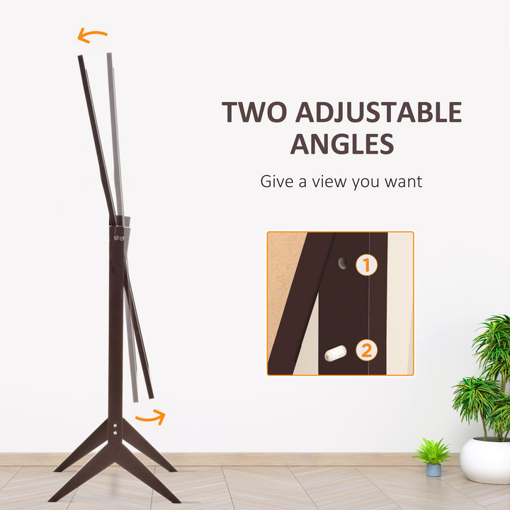 MCL Full Length Mirror, Freestanding Adjustable Angle Dressing Mirror for Bedroom, Living Room, 148 x 47 cm, Brown