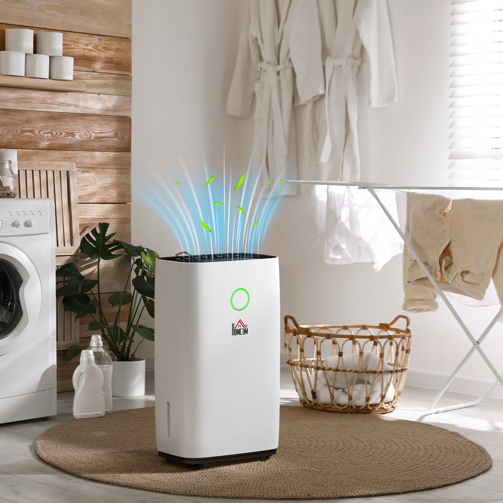 20L/Day Portable Dehumidifier for Home, with LED Screen, Sleep Mode, 24H Timer, 4L Water Tank, Electric Air Dehumidifier for Damp Laundry Bedroom Basement