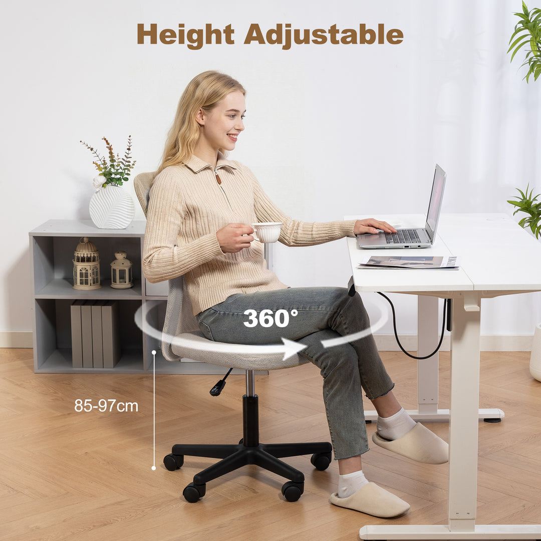 Computer Desk Chair, Mesh Office Chair with Adjustable Height and Swiv