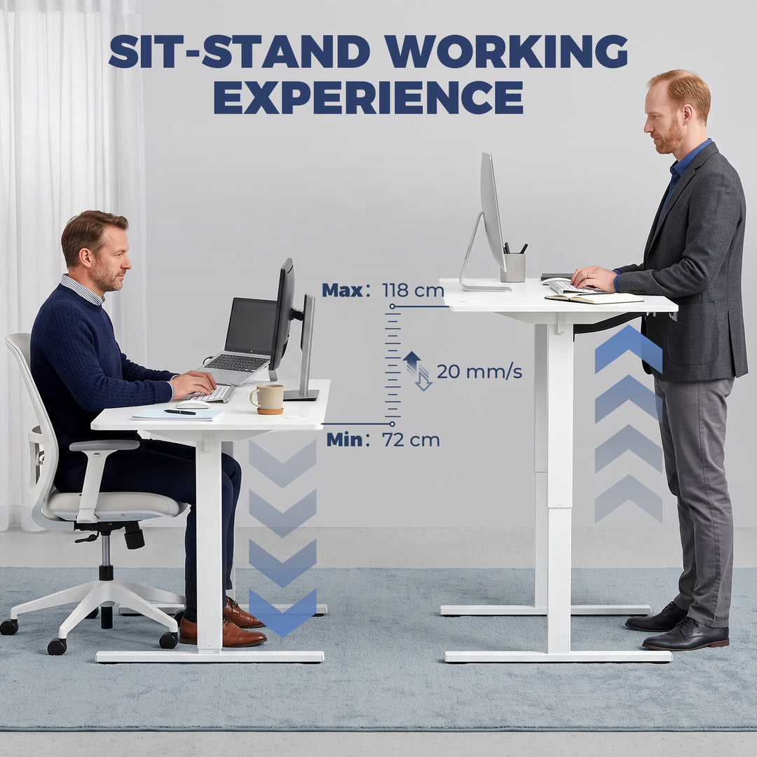 Standing Desk Memory Control Height Adjustable Desk 2 Cable Holes LED - view 4