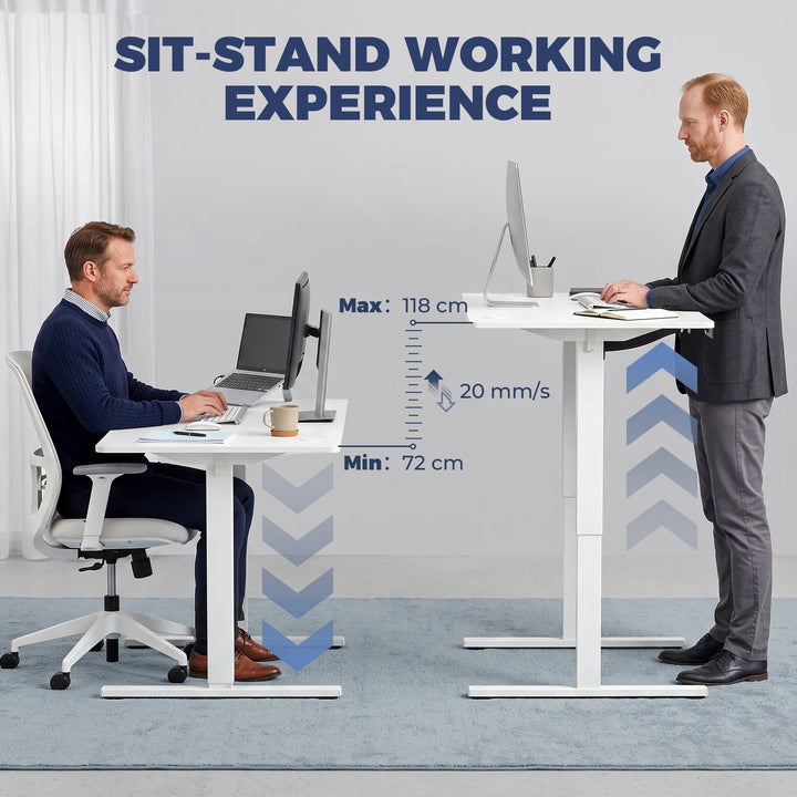 Standing Desk Memory Control Height Adjustable Desk 2 Cable Holes LED - view 4