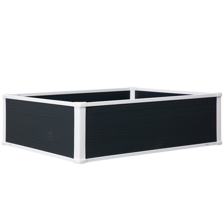 221L Raised Garden Bed, Weather-resistant PP Planter Box Containers for Outdoor Patio Plant Flower Vegetable,100 x 80 x 30 cm