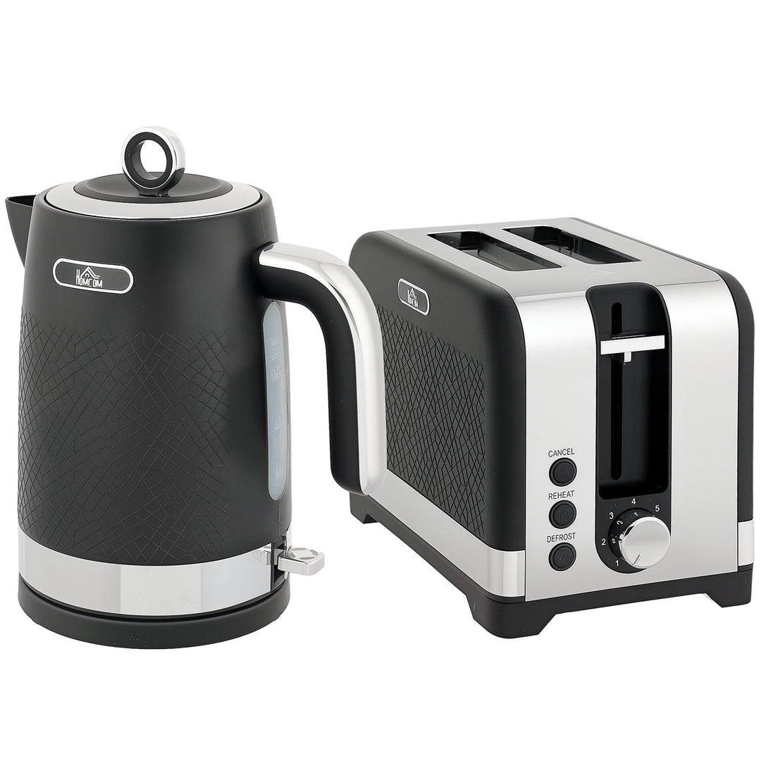 MCL Sleek Textured Kettle and Toaster Set
