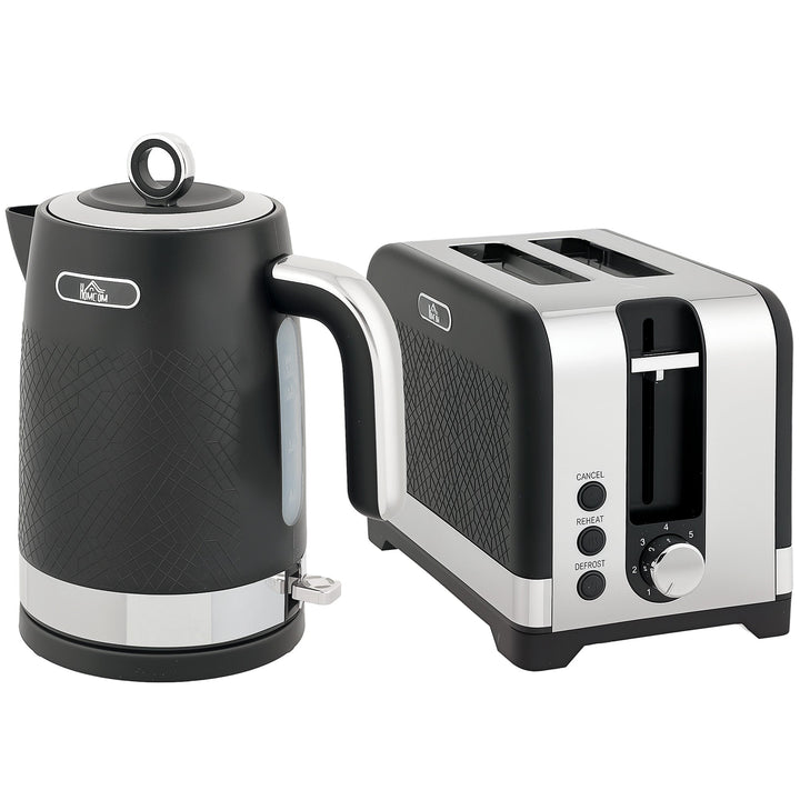 MCL Sleek Textured Kettle and Toaster Set