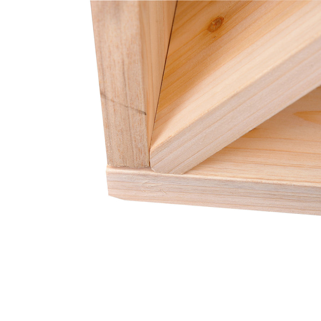 MCL Wooden Wine Rack for 24 Bottle Square Tabletop Storage Holder Stand