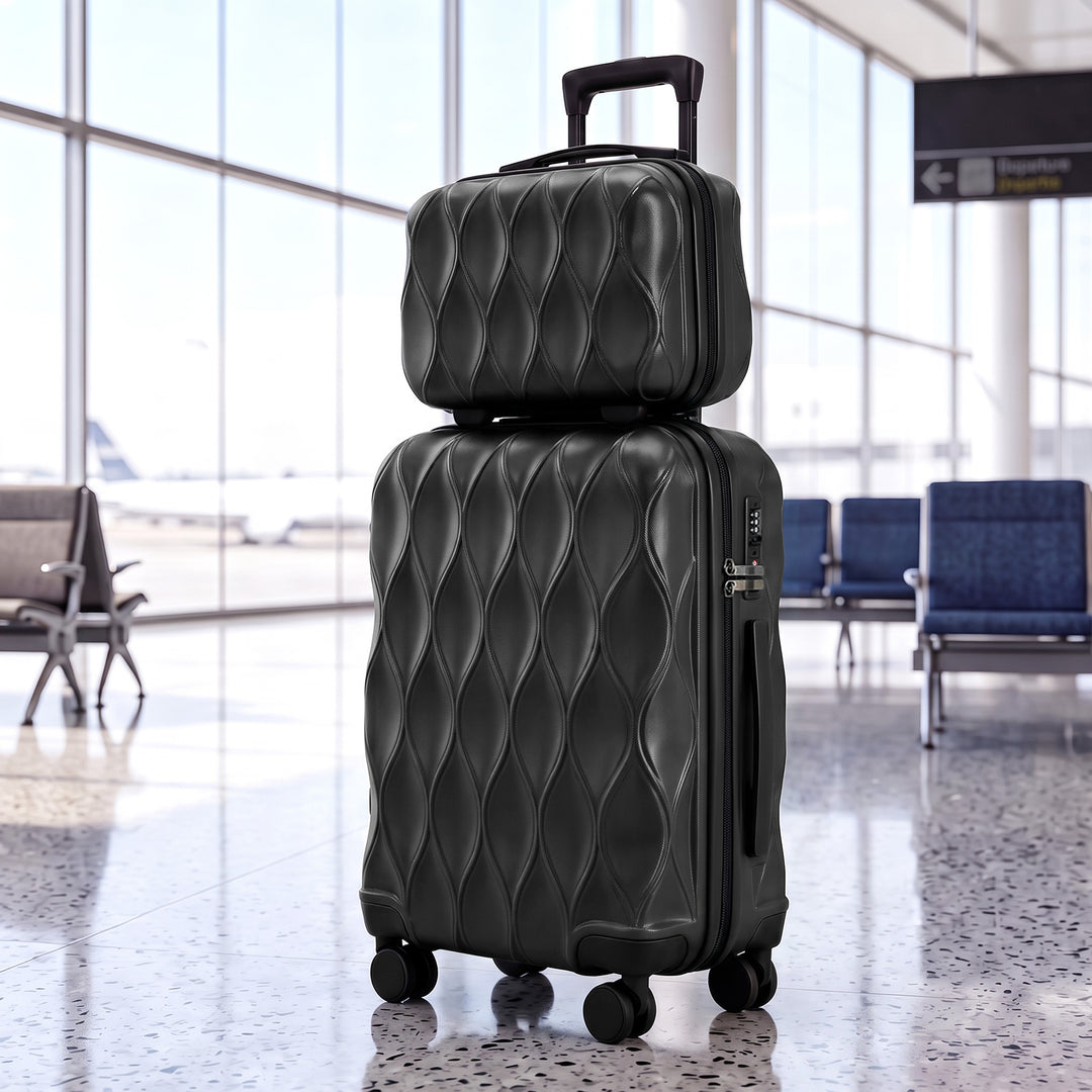 2-Piece Luggage Set, ABS Hard Shell Carry On Suitcase Set with TSA - view 2