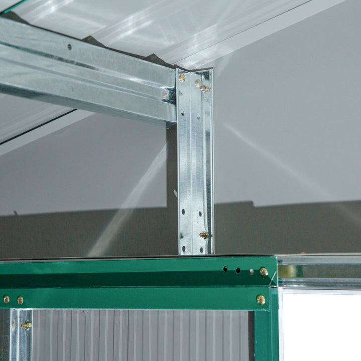 12.5 x 11.1ft Steel Sliding Door Storage Shed - Green