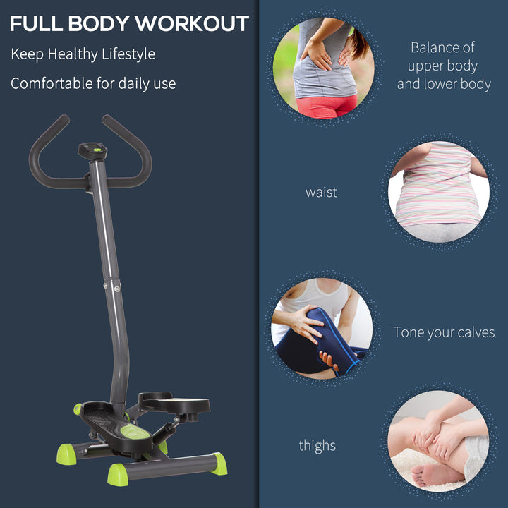 Twister Stepper, Step Machine with Adjustable Resistance, LCD Screen - Grey