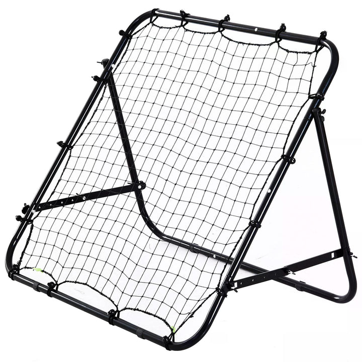 HOMCOM Adults Football Training Aid Multi-Sports Practice W/PE Mesh Metal Tube, 108W x 100D x 65Hcm-Black | Aosom UK