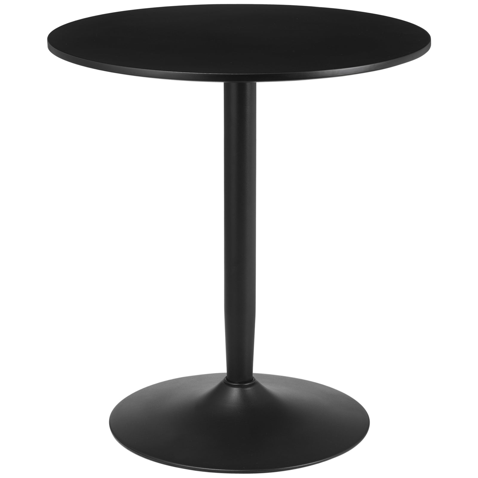 75H x Φ70cm Two-Person Minimalistic Dining Table - Black