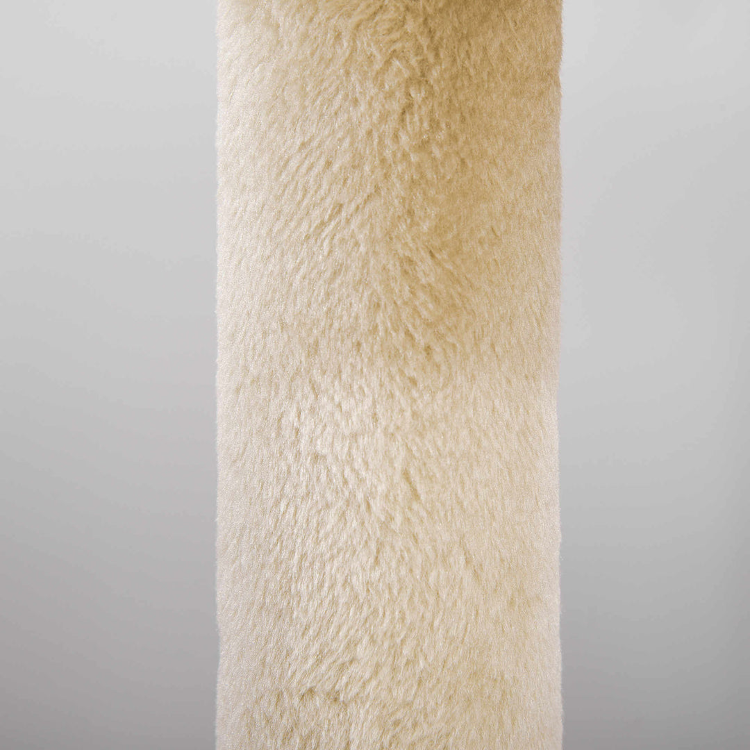 104 cm Cat Tree, Cat Condo Tree Tower, Cat Activity Centre with Scratching Posts, Plush Perch, Hanging Ball - Cream White