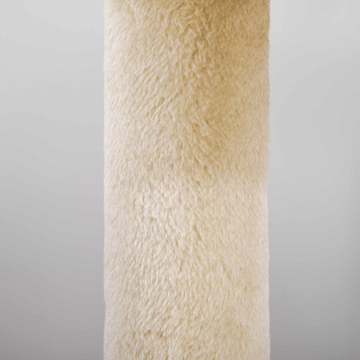 104 cm Cat Tree, Cat Condo Tree Tower, Cat Activity Centre with Scratching Posts, Plush Perch, Hanging Ball - Cream White