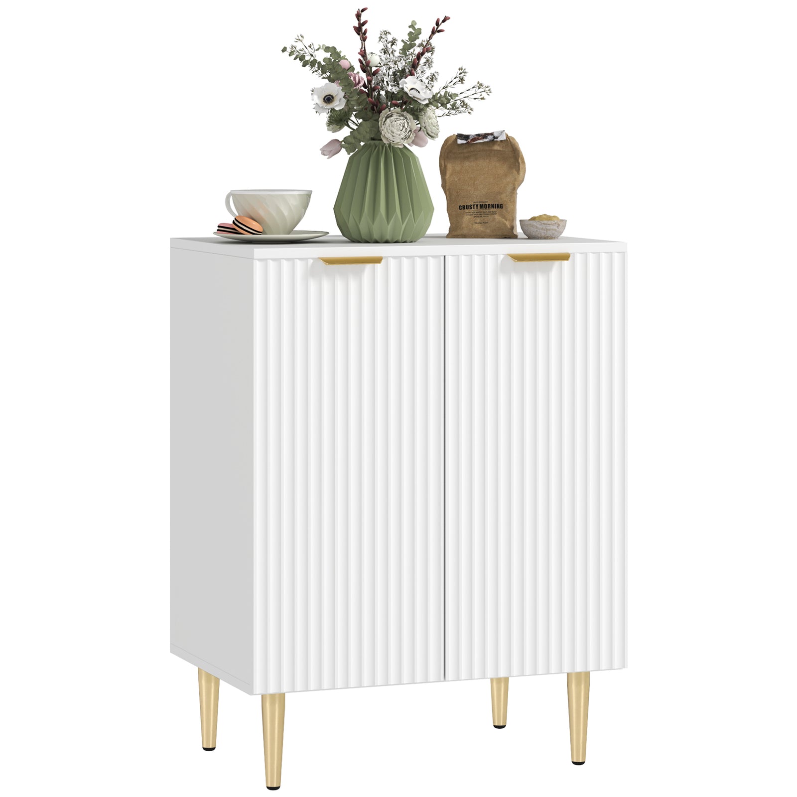 Adjustable Shelf Sideboard - White