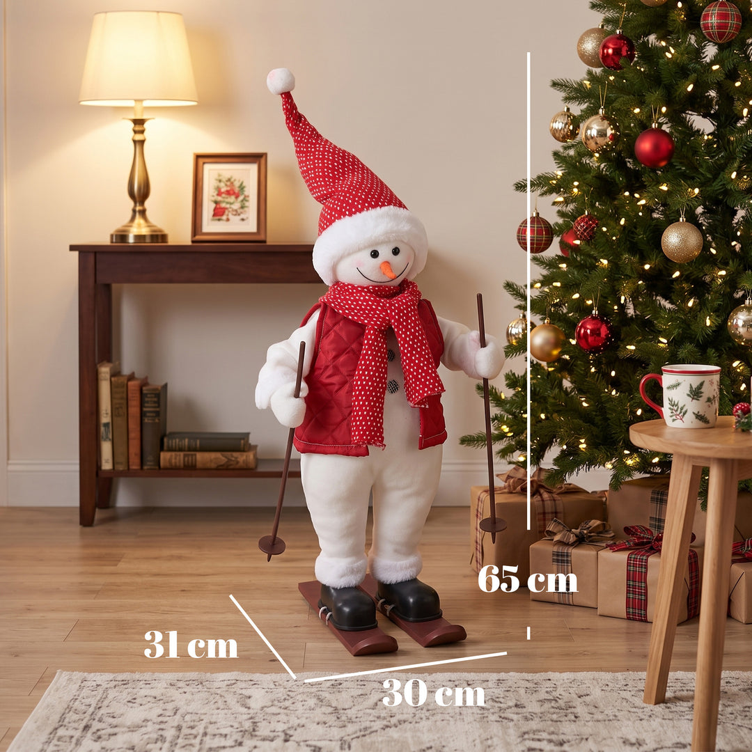 2ft Singing Skiing Santa Claus, Standing Christmas Animated Santa - view 3