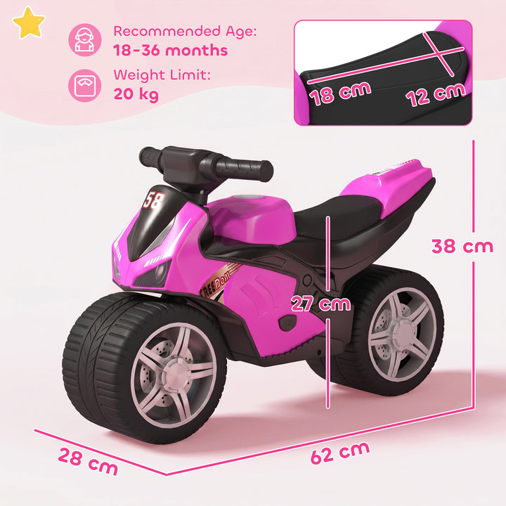 Balance Bike with Music Extra-Wide Wheels Toddler Bike for Boys Girls 
