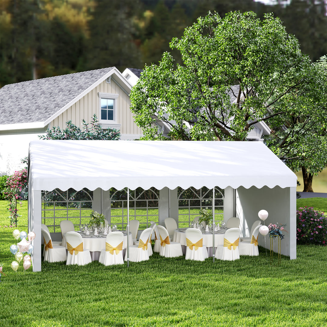 MCL 6m x 4m Heavy Duty Garden Gazebo for Parties, Wedding and Events, White