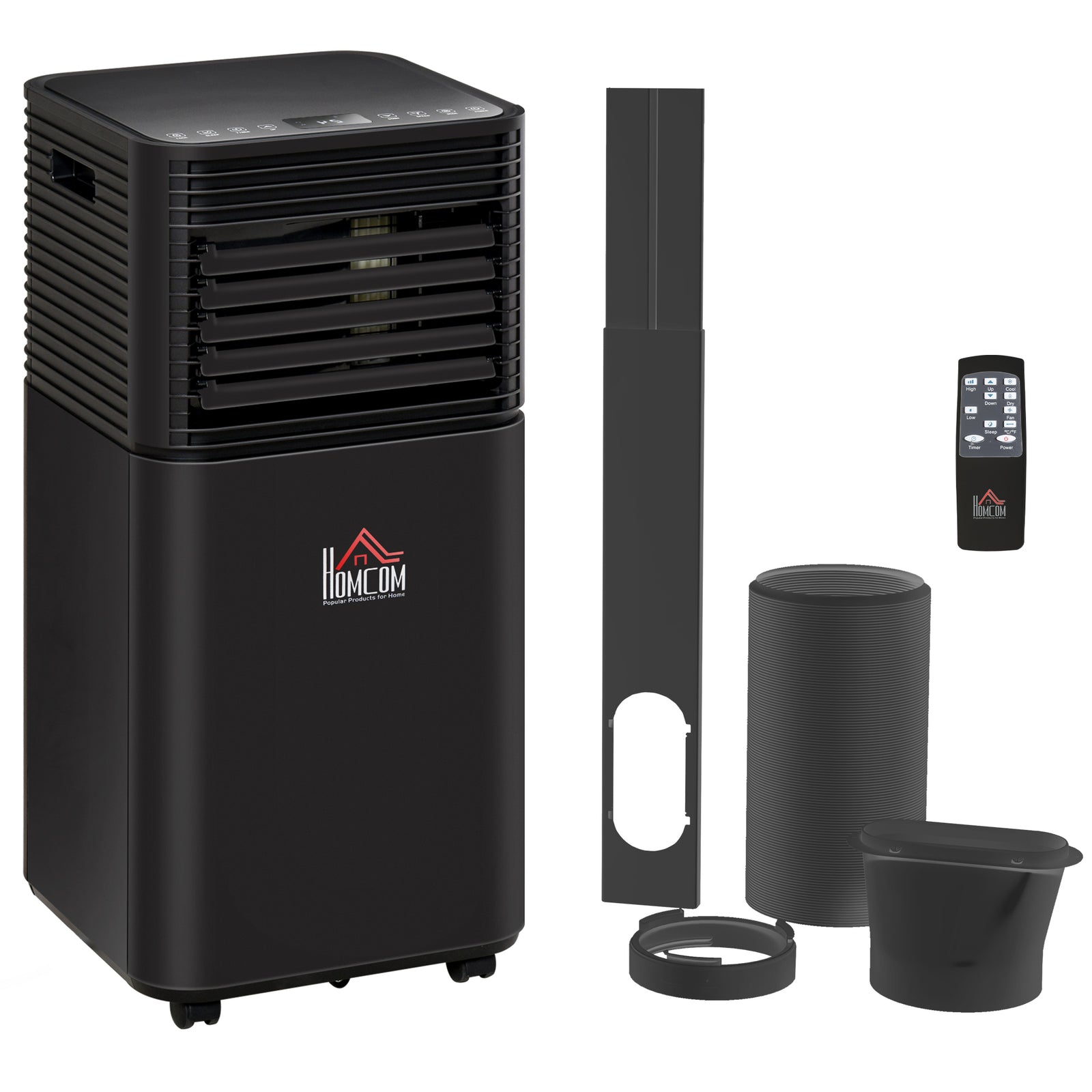 7000 BTU 4-In-1 Portable Air Conditioner Unit Cooling Dehumidifying Ventilating for Room up to 26m², with Fan, Remote, 24H Timer, Window Mount Kit, R290, A Energy Efficiency
