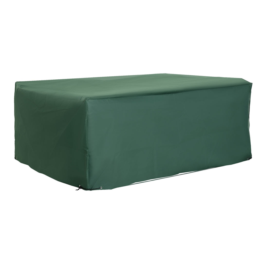 MCL Outdoor Garden Furniture Cover Waterproof, Anti-UV 600D Heavy Duty Oxford Fabric Patio Furniture Cover for Rectangular Sofa Table Set, Green, 210 x 140 x 80 cm