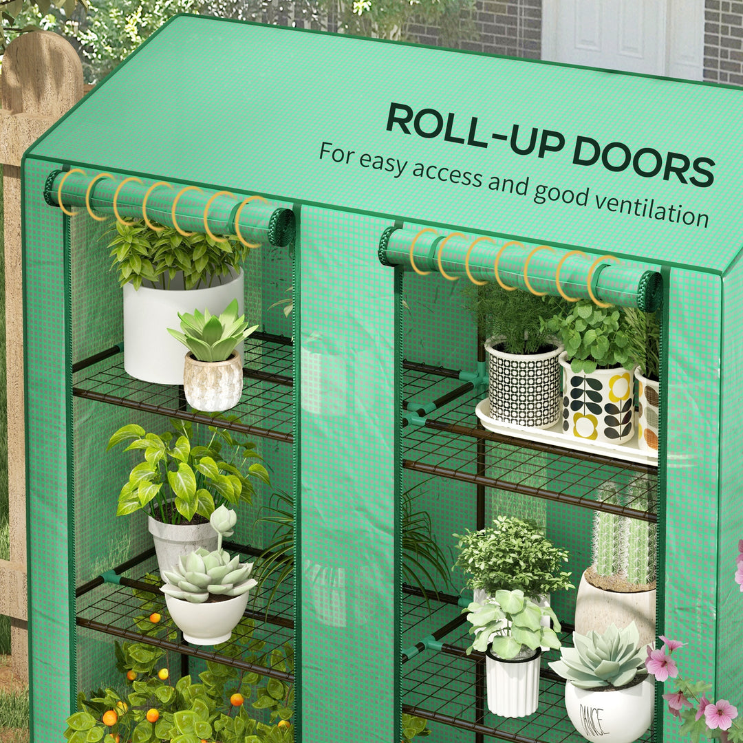 46 x 143cm Three-Shelf Mini Greenhouse - Green