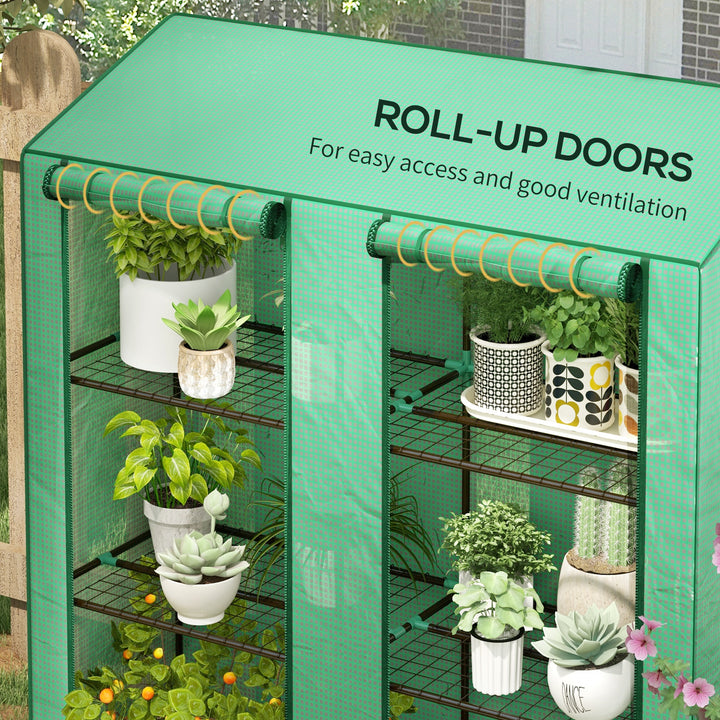 46 x 143cm Three-Shelf Mini Greenhouse - Green