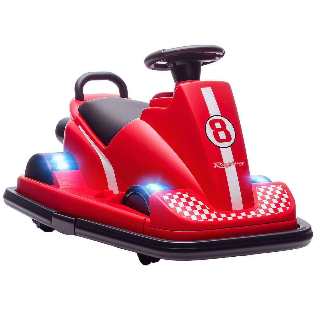 Kids Bumper Car, 360° Rotation Spin Electric Walzer Car with LED Light