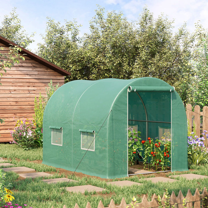 Outsunny Walk-In Greenhouse: Spacious 3 x 2 M, Weather-Resistant, Easy Assembly, Verdant Green | Aosom UK