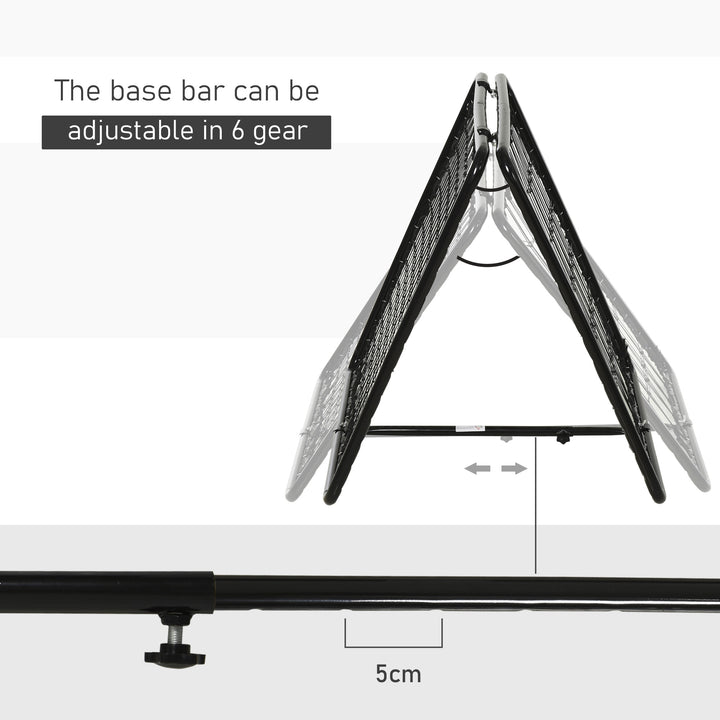 HOMCOM Rebound Trainer: Dual-Sided Net for Ball Sports Drills, Angle Adjustable, 75L x 75W cm | Aosom UK