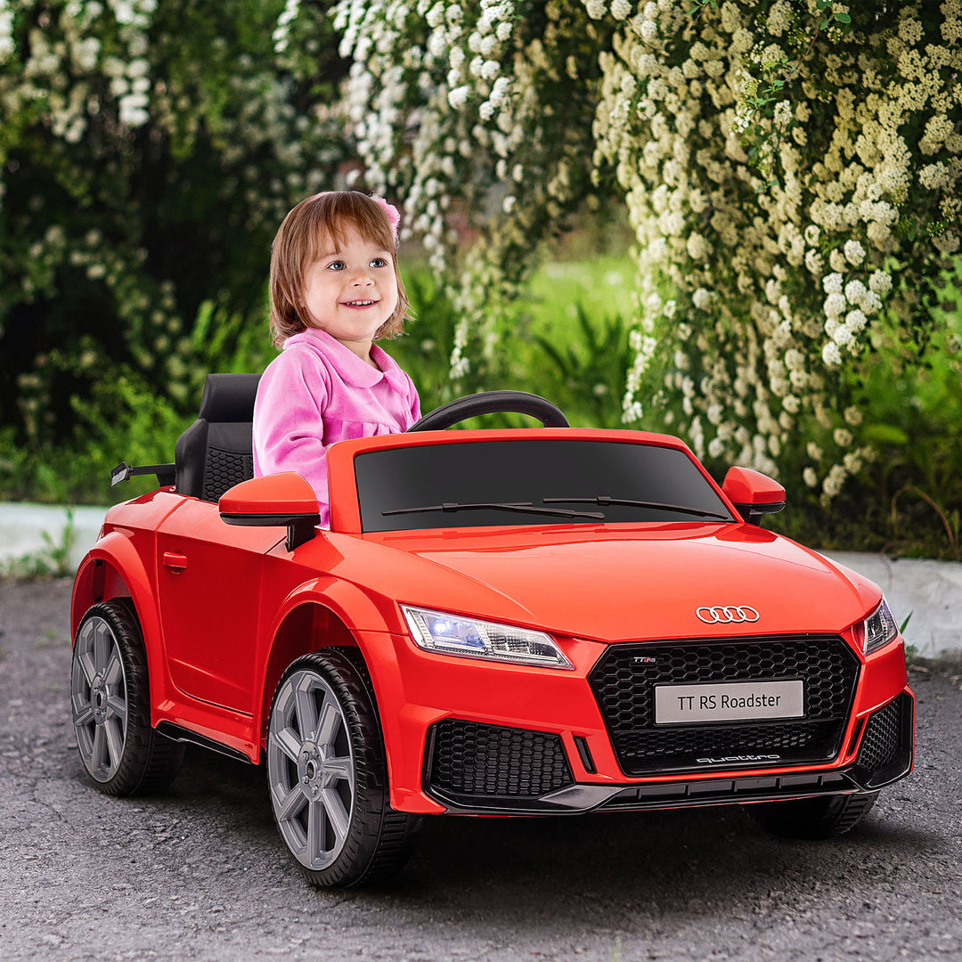 MCL Kids Licensed Audi TT Ride-On Car 12V Battery w/ Remote Suspension Headlights and MP3 Player 3km/h Red