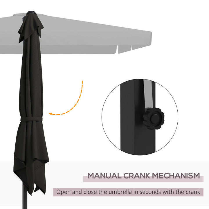 3m Cantilever Parasol, with Four-Position Canopy - Grey