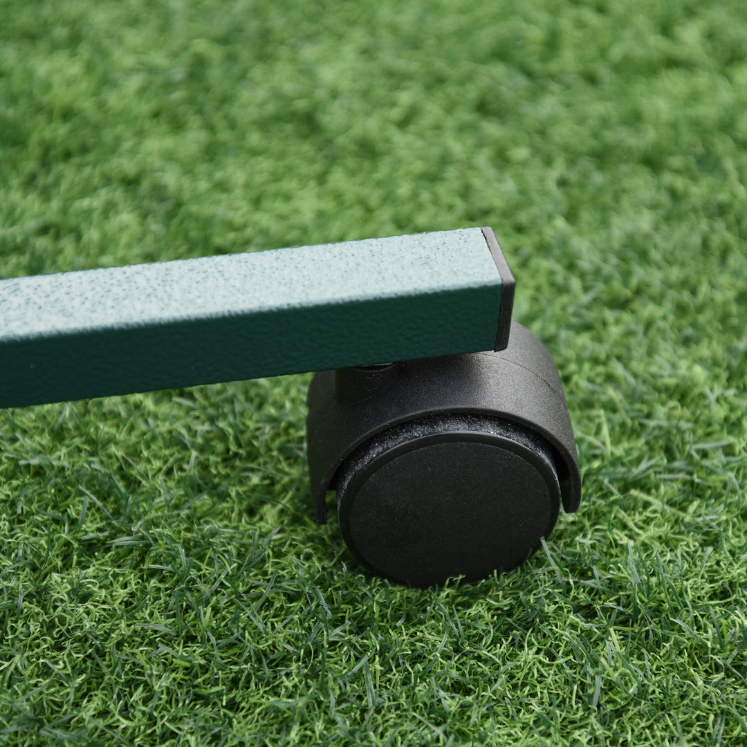 Bird Perch Stand with Four Wheels, Feeding Bowls, for Small, Medium Birds, Green