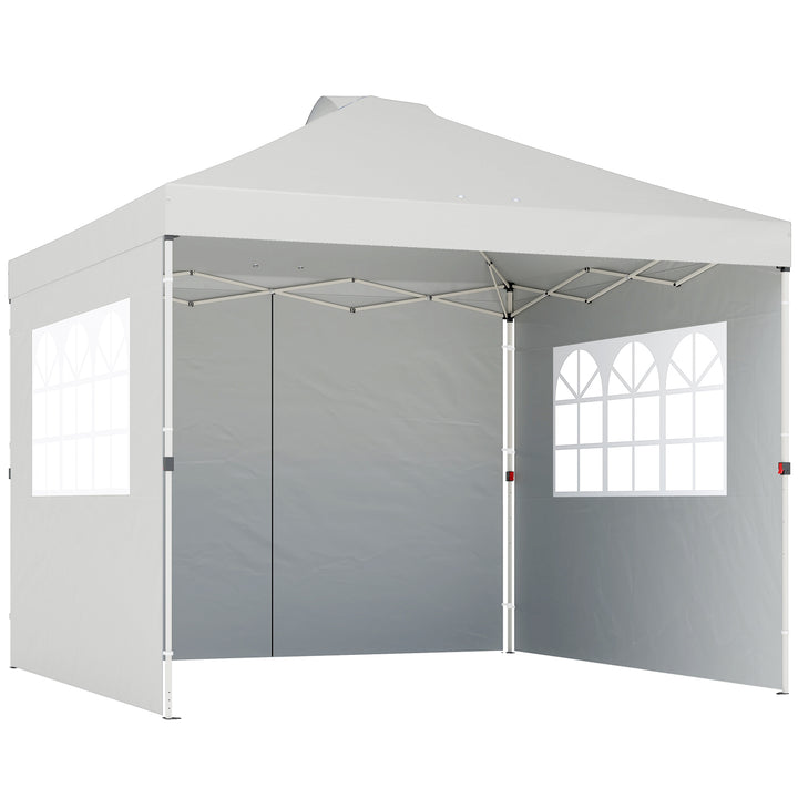 Pop Up Gazebo Waterproof Height Adjustable Canopy with 3 Sidewalls Whe