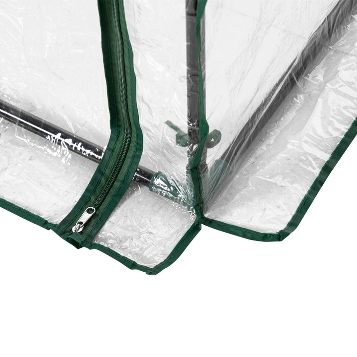Tomato Greenhouse with Roll-up Door, Mini Greenhouse with PVC Cover, Outdoor Grow House Small Green House for Yard, Balcony, Garden, 100 x 50 x 150cm, Transparent