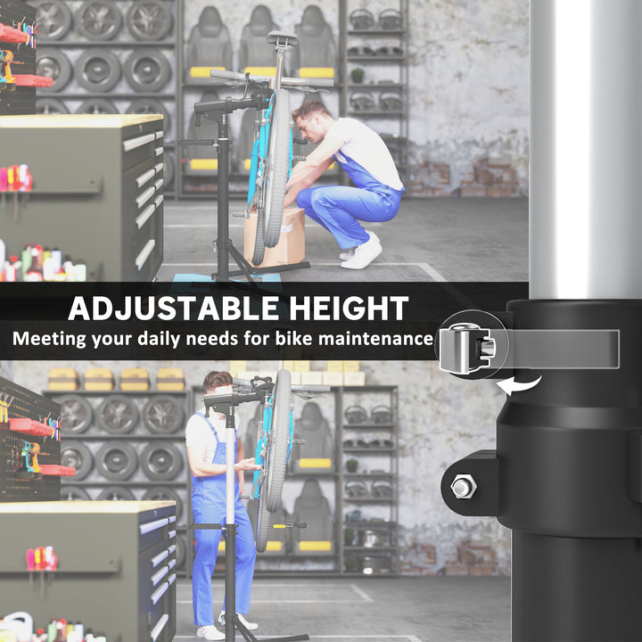 Bike Repair Stand, Max Load 40kg, Foldable, Height Adjustable, for Road Bike, Mountain Bike, E-bike