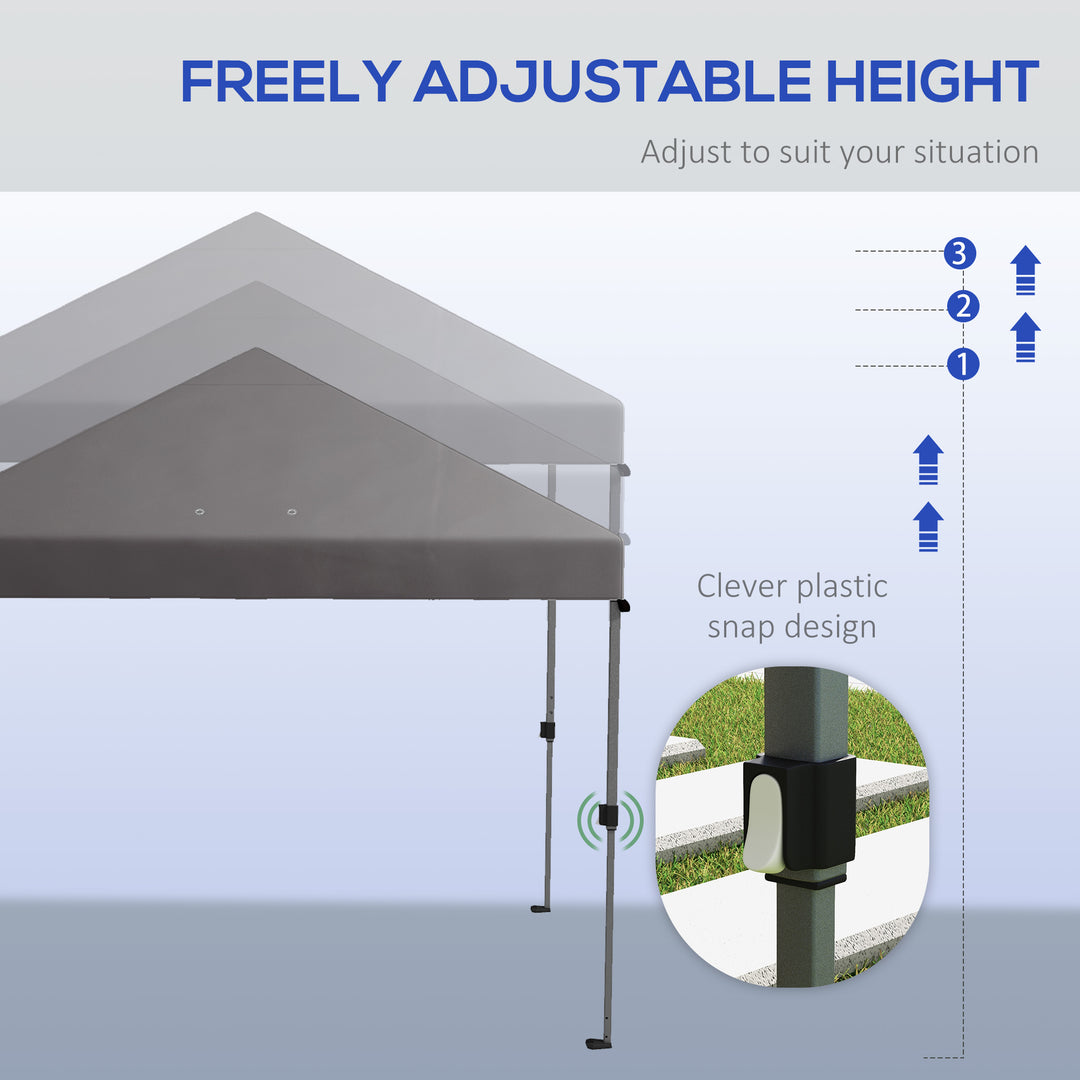 3 x 3m Pop-Up Gazebo, with Accessories - Grey