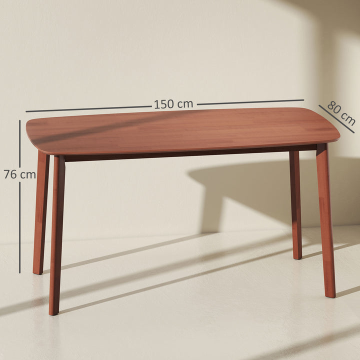 Pine Wood Rectangular Dining Table - Light Brown