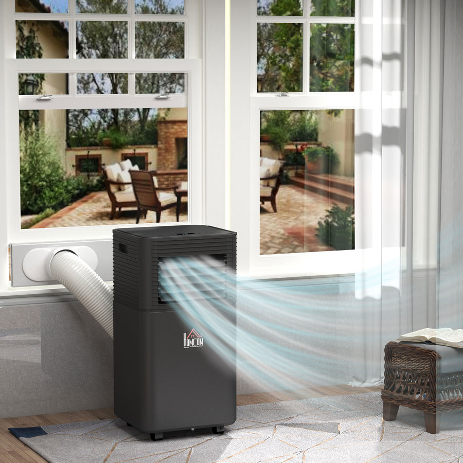 7000 BTU 4-In-1 Portable Air Conditioner Unit Cooling Dehumidifying Ventilating for Room up to 26m², with Fan, Remote, 24H Timer, Window Mount Kit, R290, A Energy Efficiency