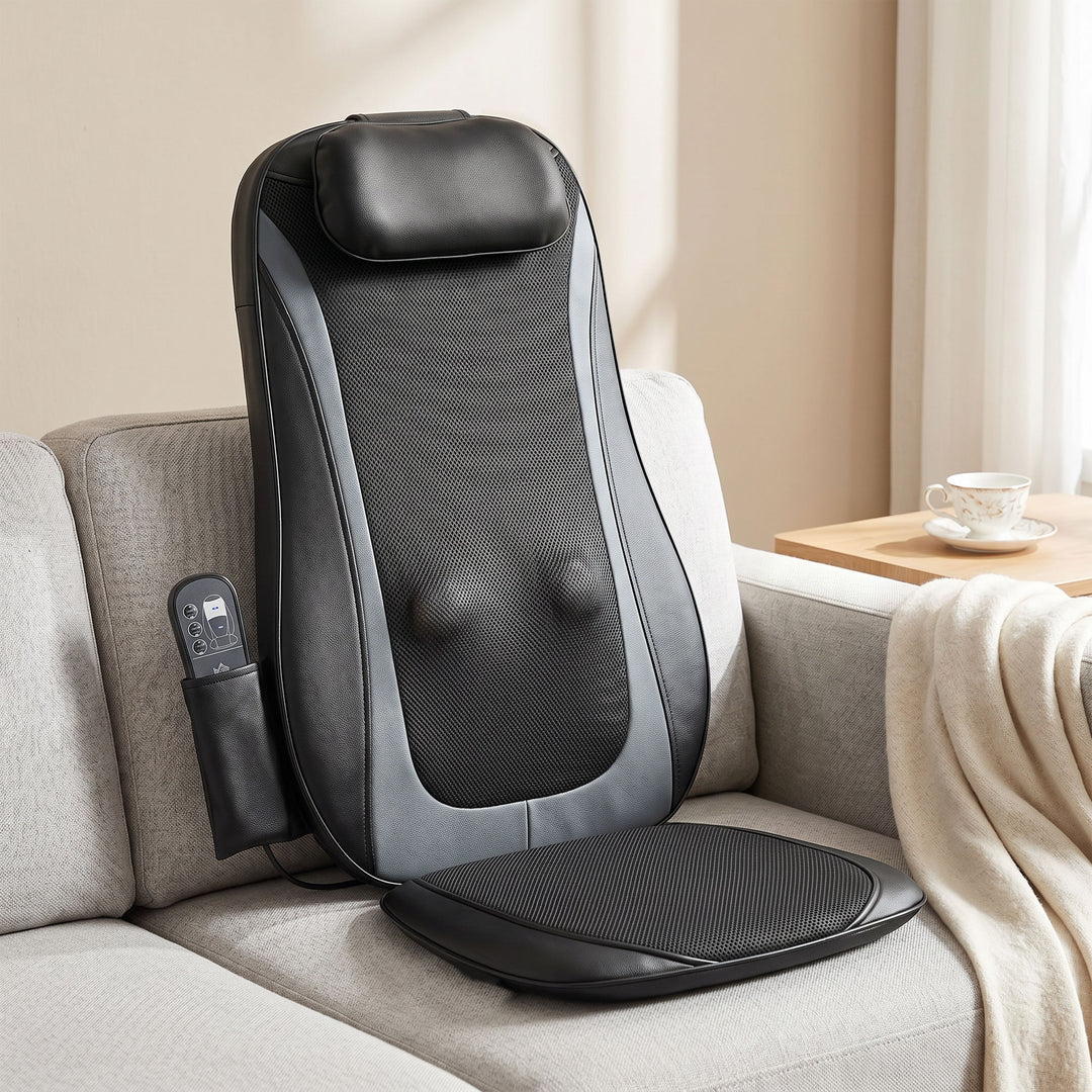 Back Massager with Heat, Deep Tissue Kneading Massage Chair with 3-Lev