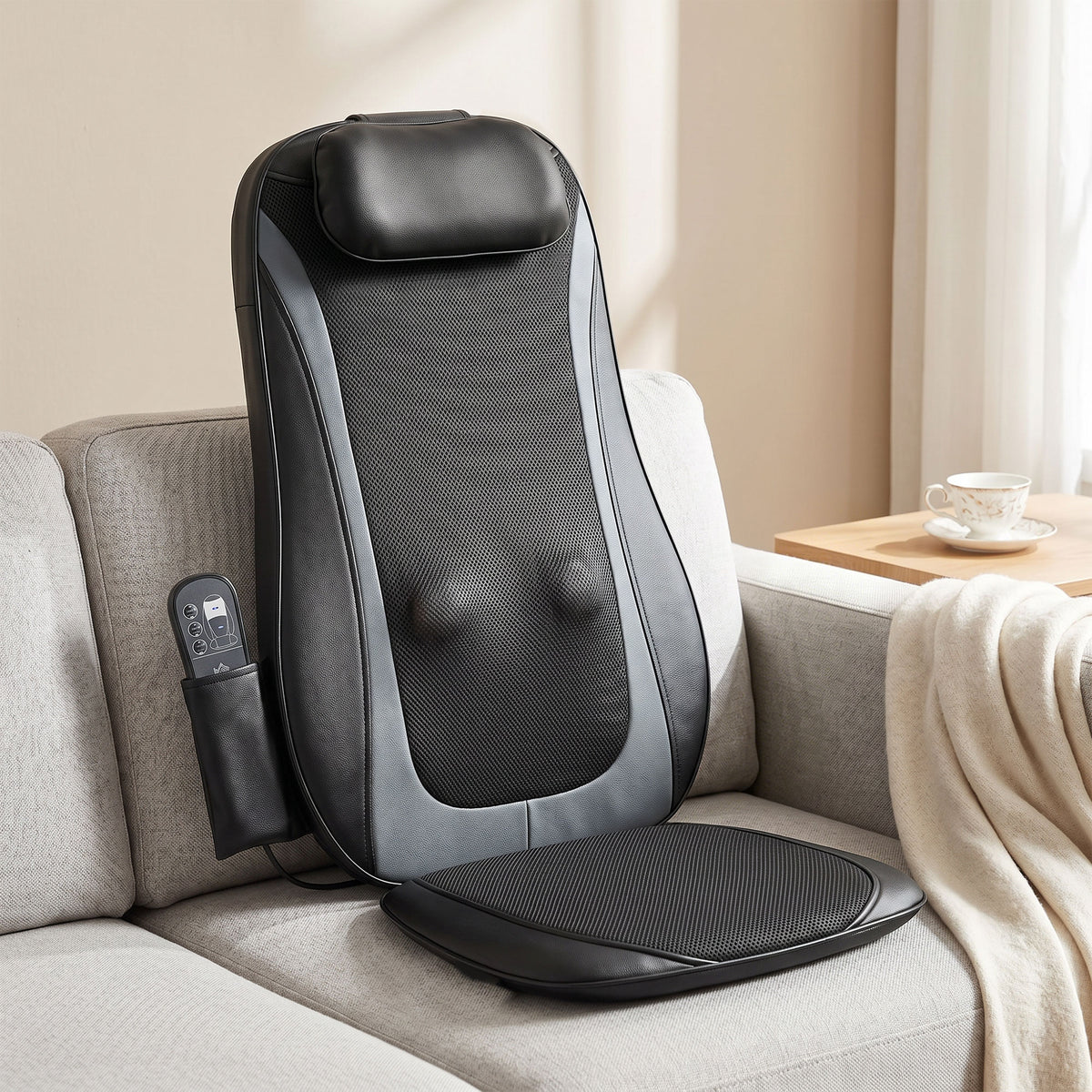 Back Massager with Heat, Deep Tissue Kneading Massage Chair with 3-Lev