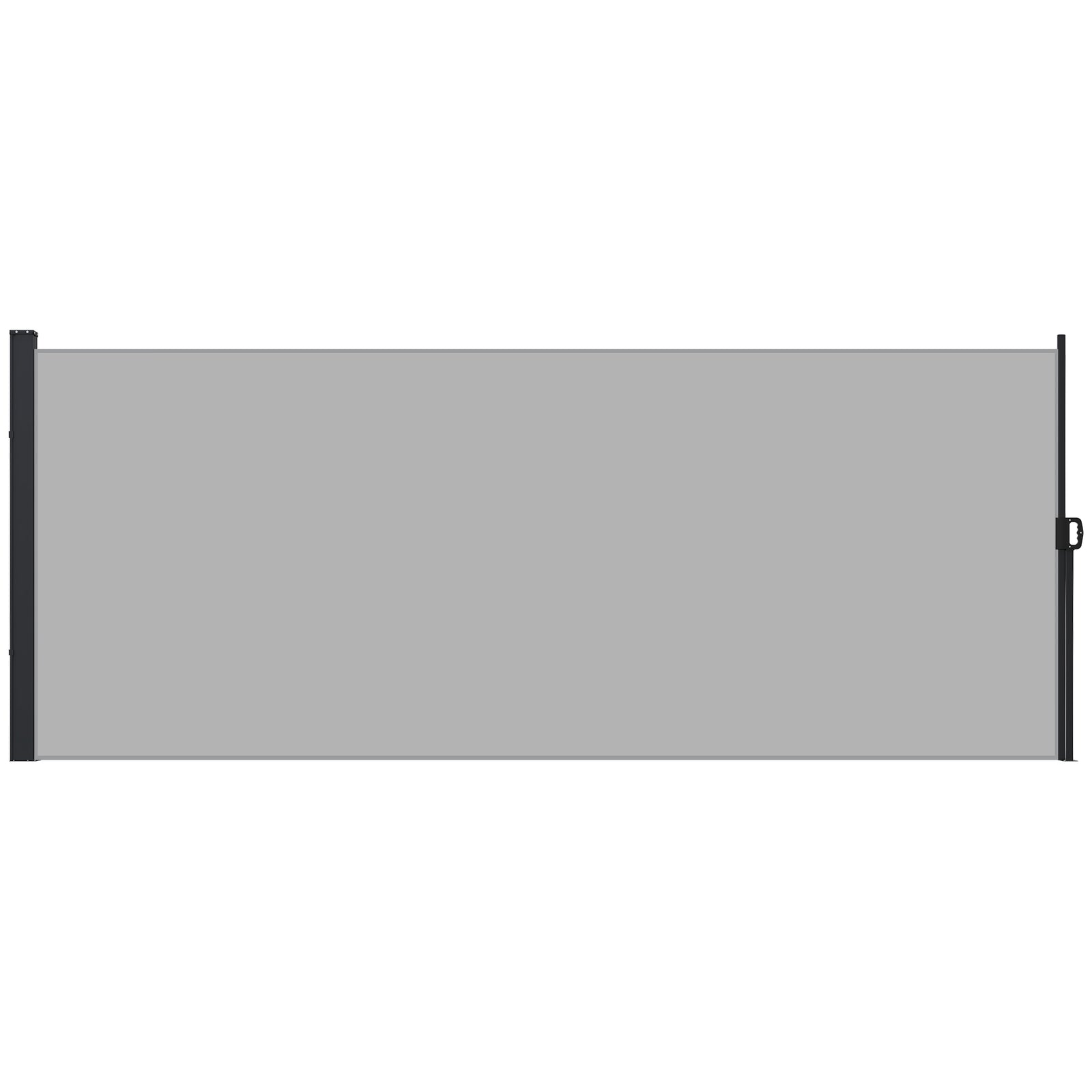 Retractable Side Awning, Outdoor Privacy Screen for Garden, Hot Tub, Balcony, Terrace, Pool, 400 x 180cm, Light Grey