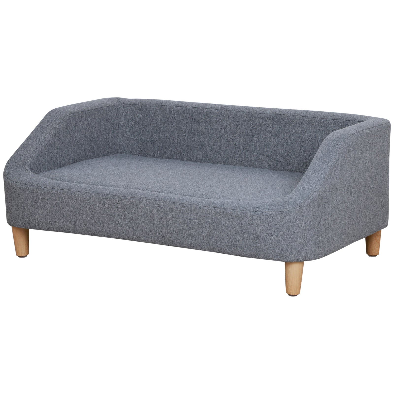 Dog Sofa, pet Bed, with Soft Cushion, Washable Cover, for Small, Medium & Large Dogs - Grey