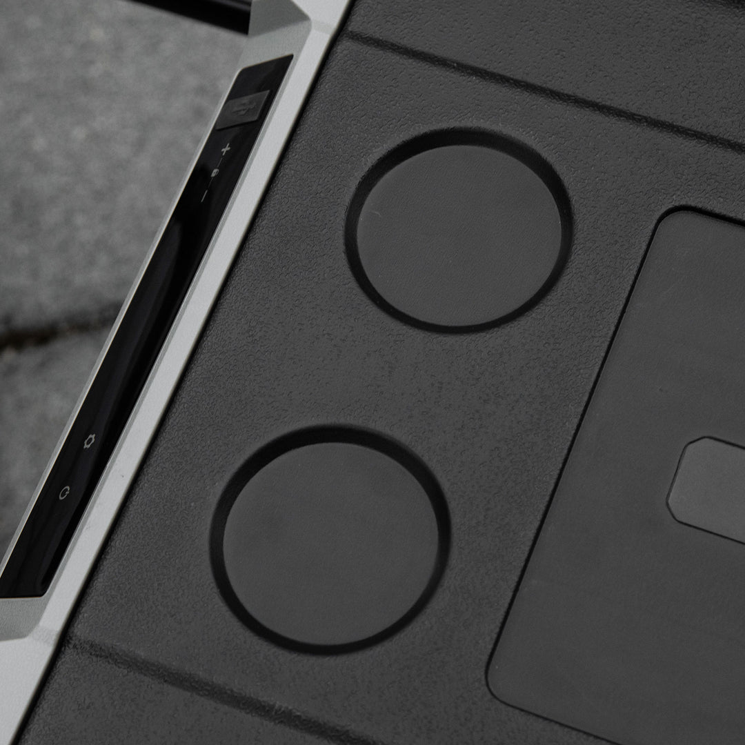 MCL 50L Car Refrigerator, Portable Compressor Cooler Box, Fridge Freezer w/ Inner LED Light, Foldable Handles, Cup Holders, 12/24V DC and 110-240V AC for Campervan RV Boat Travel Down to -20℃