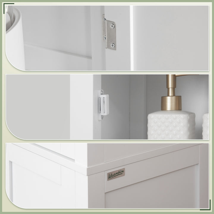 Tall Bathroom Storage Unit, Slim Bathroom Cabinet with Adjustable Shel