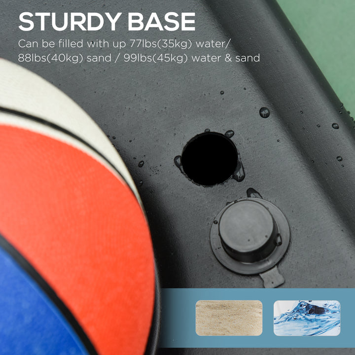 MCL Adjustable Basketball Hoop and Stand, with Wheels and Weight Base, Blue